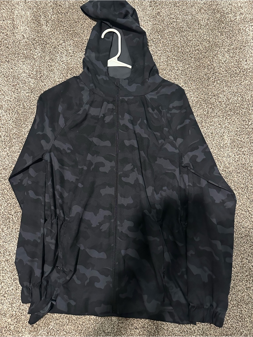 Black Camo Hooded Jacket